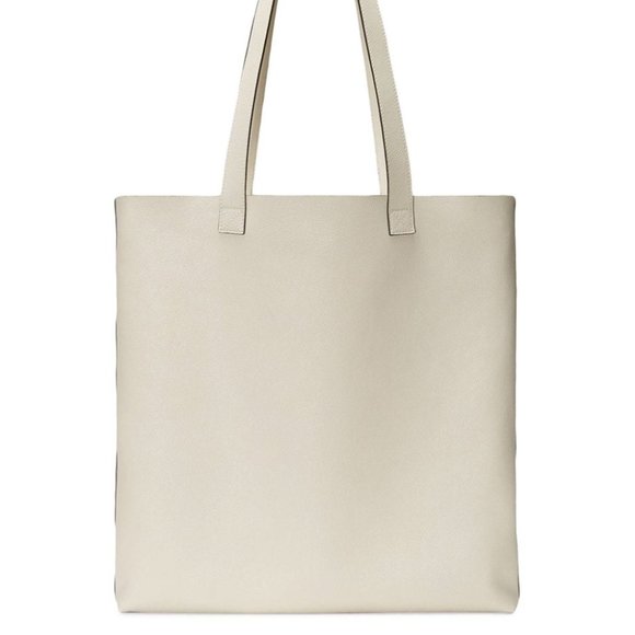Gucci Logo Print Leather Tote Bag in White - Picture 2 of 9